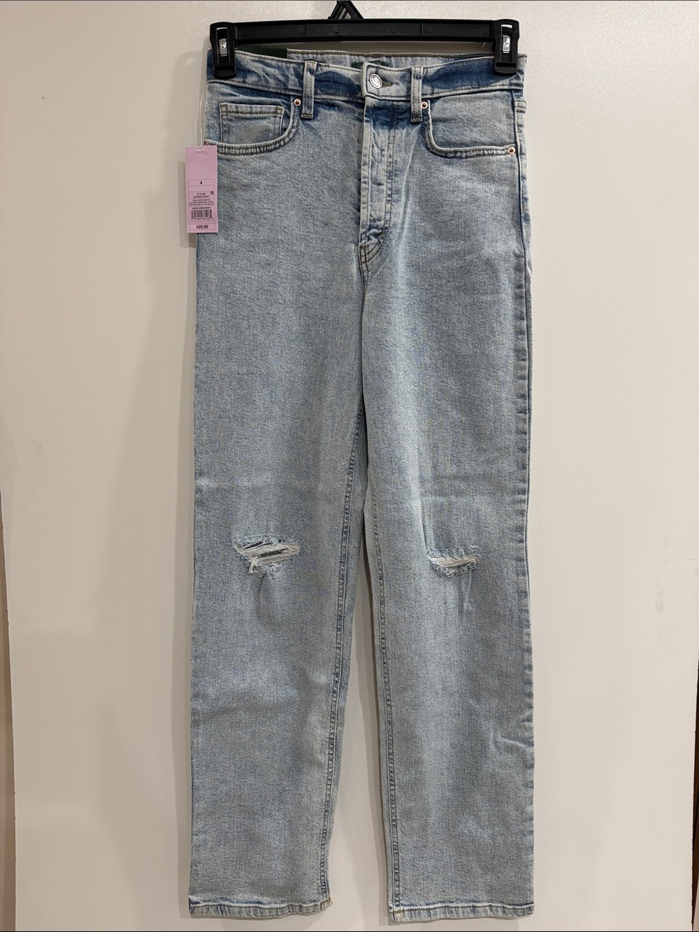wild fable Super High Rise Light Blue Straight Leg Jeans